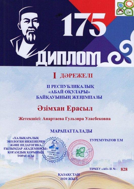 ІІ Республикалық "Абай оқулары" байқауының жеңімпаздары